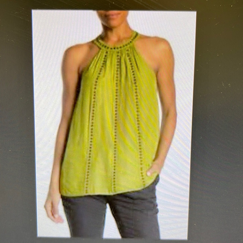 Beautiful green Ramy Brook studded Collie Top .